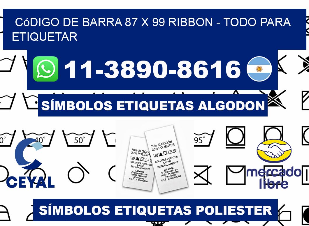 código de barra 87 x 99 ribbon - Todo para Etiquetar