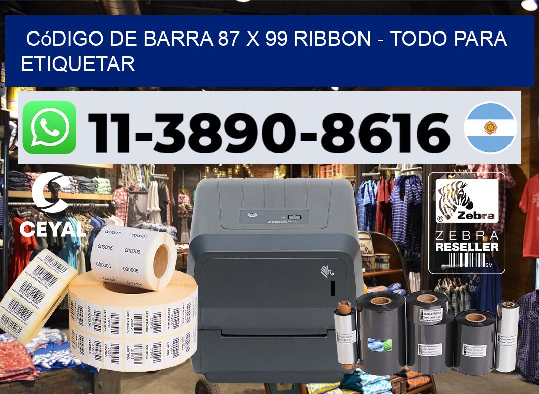 código de barra 87 x 99 ribbon - Todo para Etiquetar