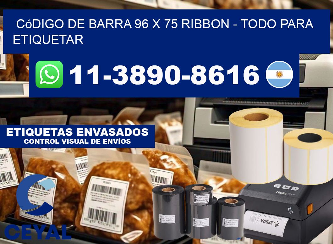 código de barra 96 x 75 ribbon - Todo para Etiquetar