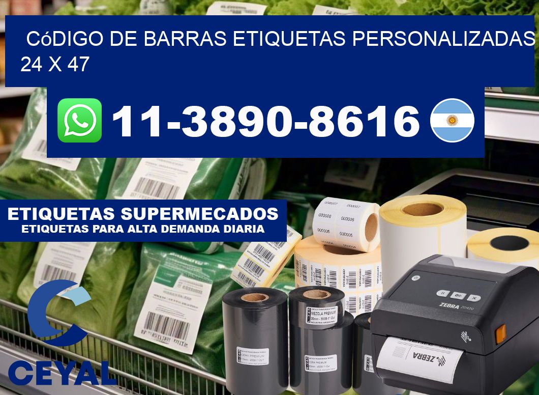 código de barras etiquetas personalizadas 24 x 47