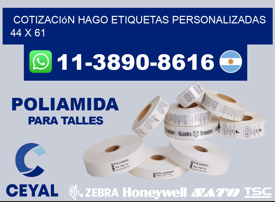cotización hago etiquetas personalizadas 44 x 61