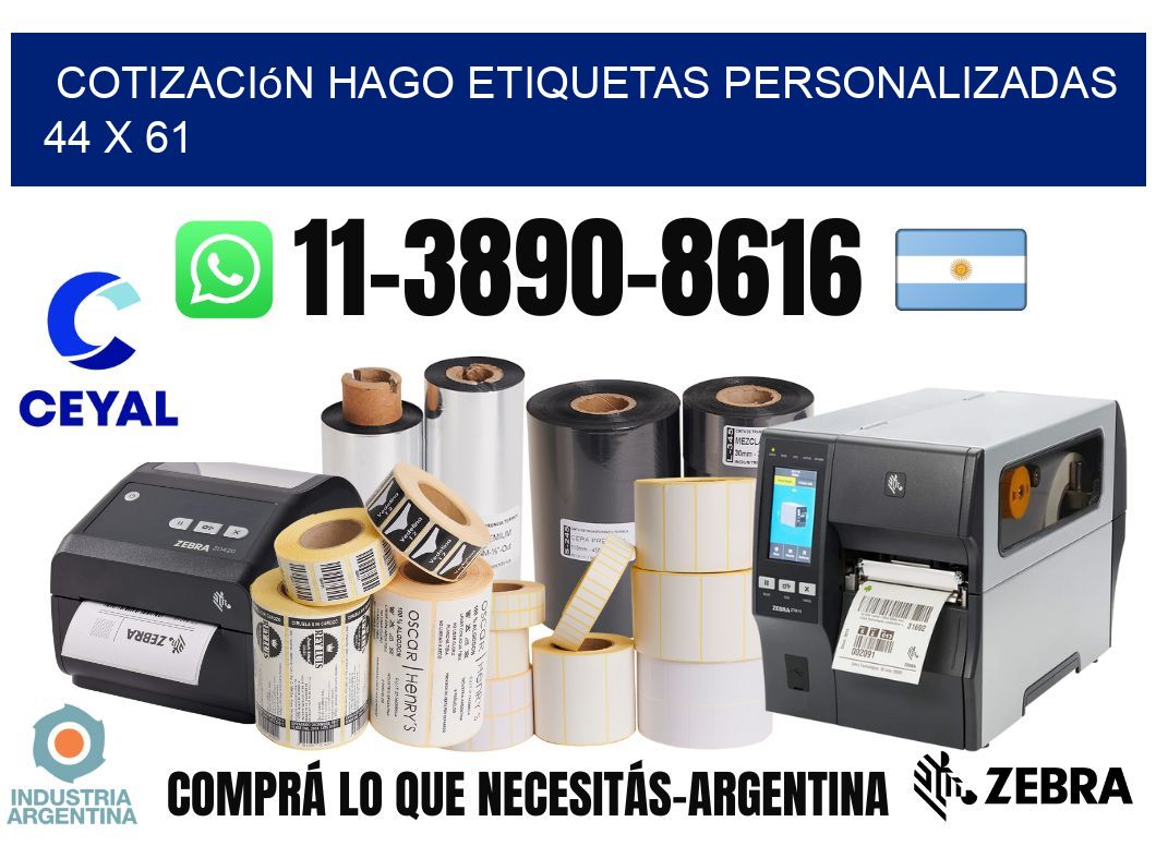cotización hago etiquetas personalizadas 44 x 61