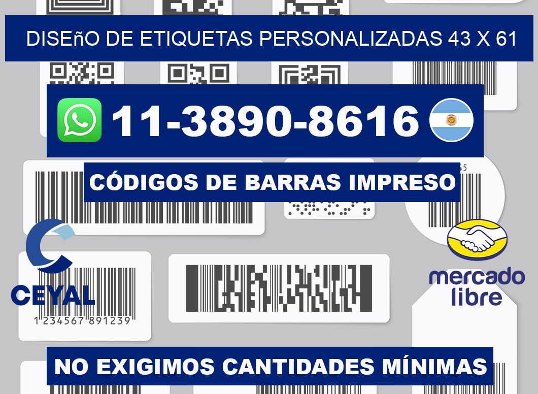 diseño de etiquetas personalizadas 43 x 61