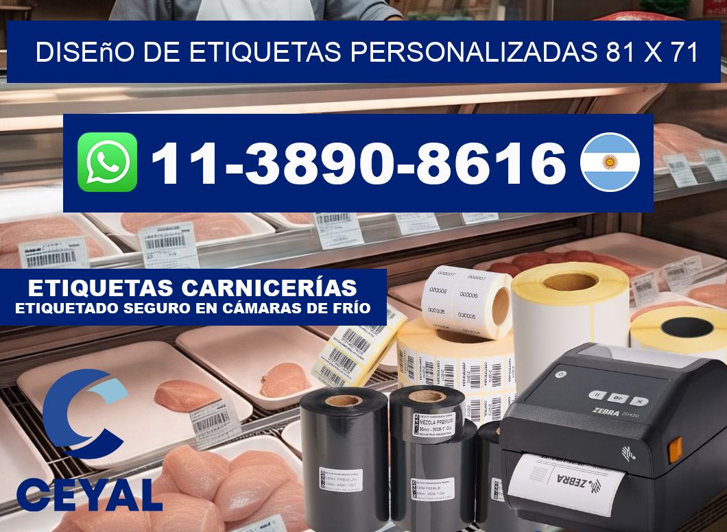 diseño de etiquetas personalizadas 81 x 71