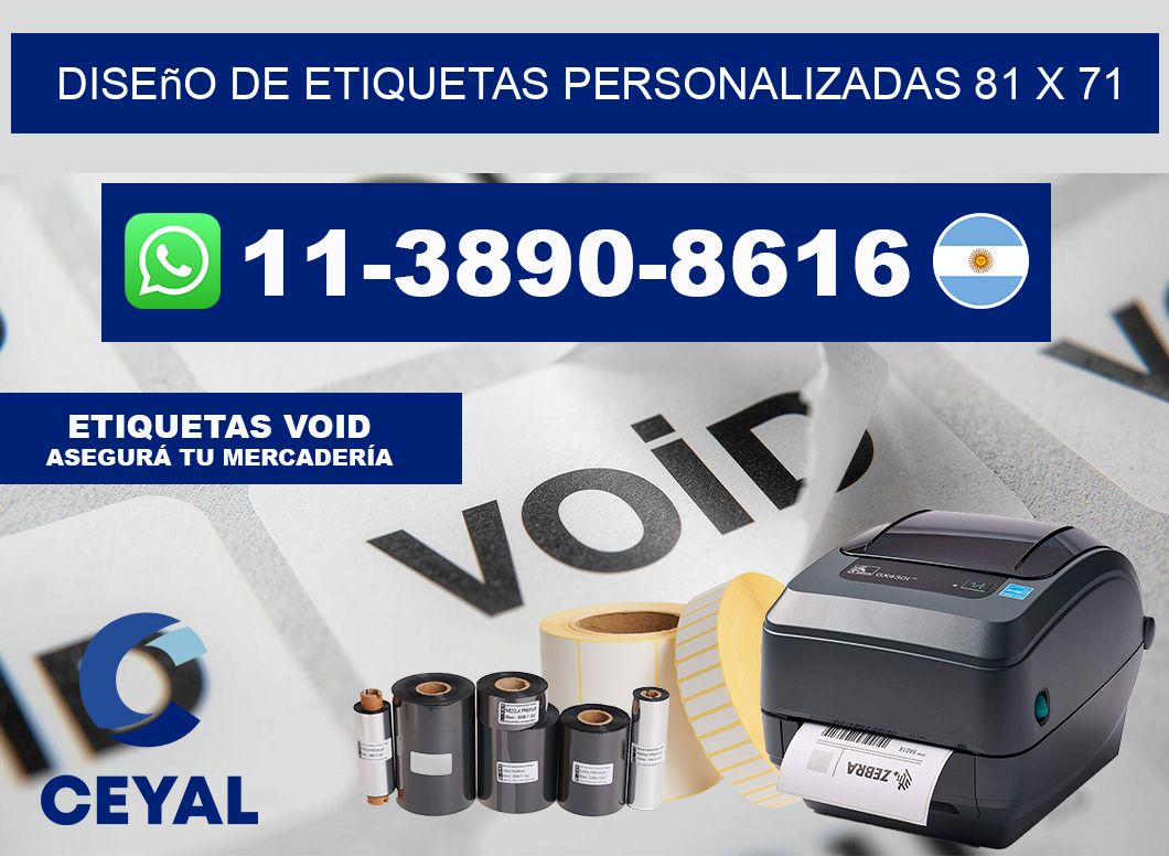 diseño de etiquetas personalizadas 81 x 71