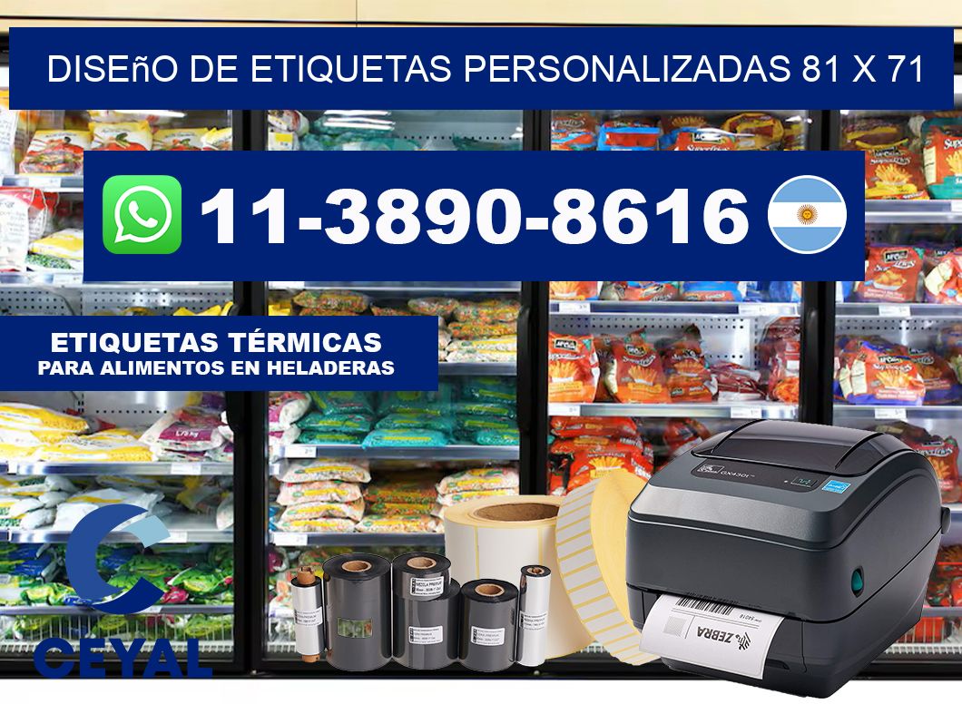 diseño de etiquetas personalizadas 81 x 71