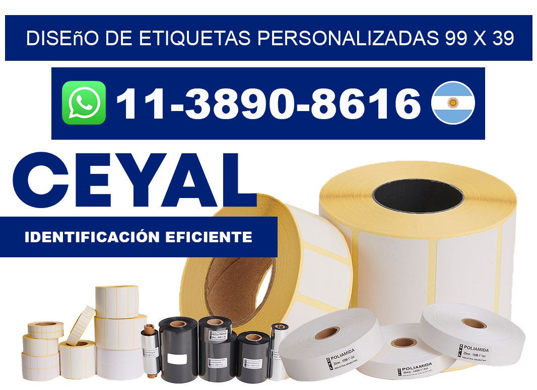 diseño de etiquetas personalizadas 99 x 39