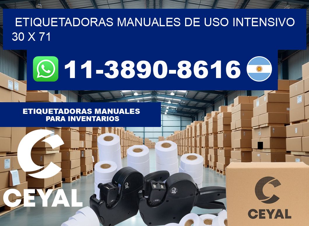 etiquetadoras manuales de uso intensivo 30 x 71
