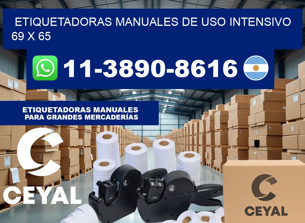 etiquetadoras manuales de uso intensivo 69 x 65