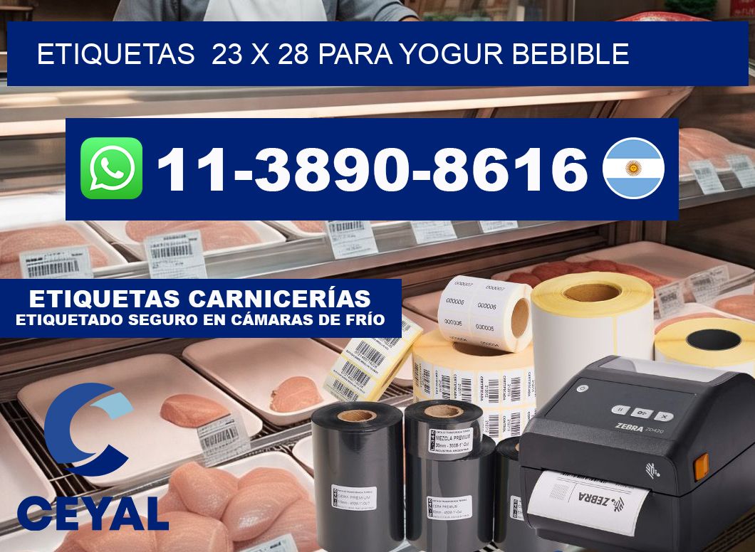etiquetas  23 x 28 para Yogur bebible