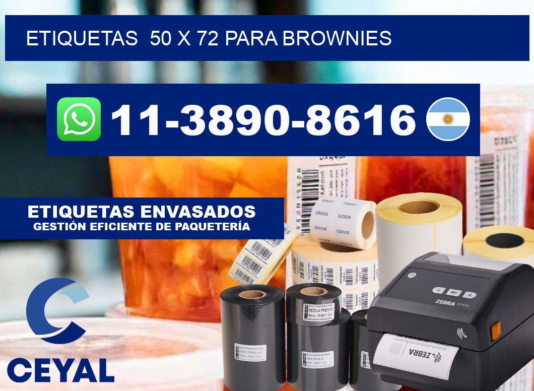 etiquetas  50 x 72 para Brownies