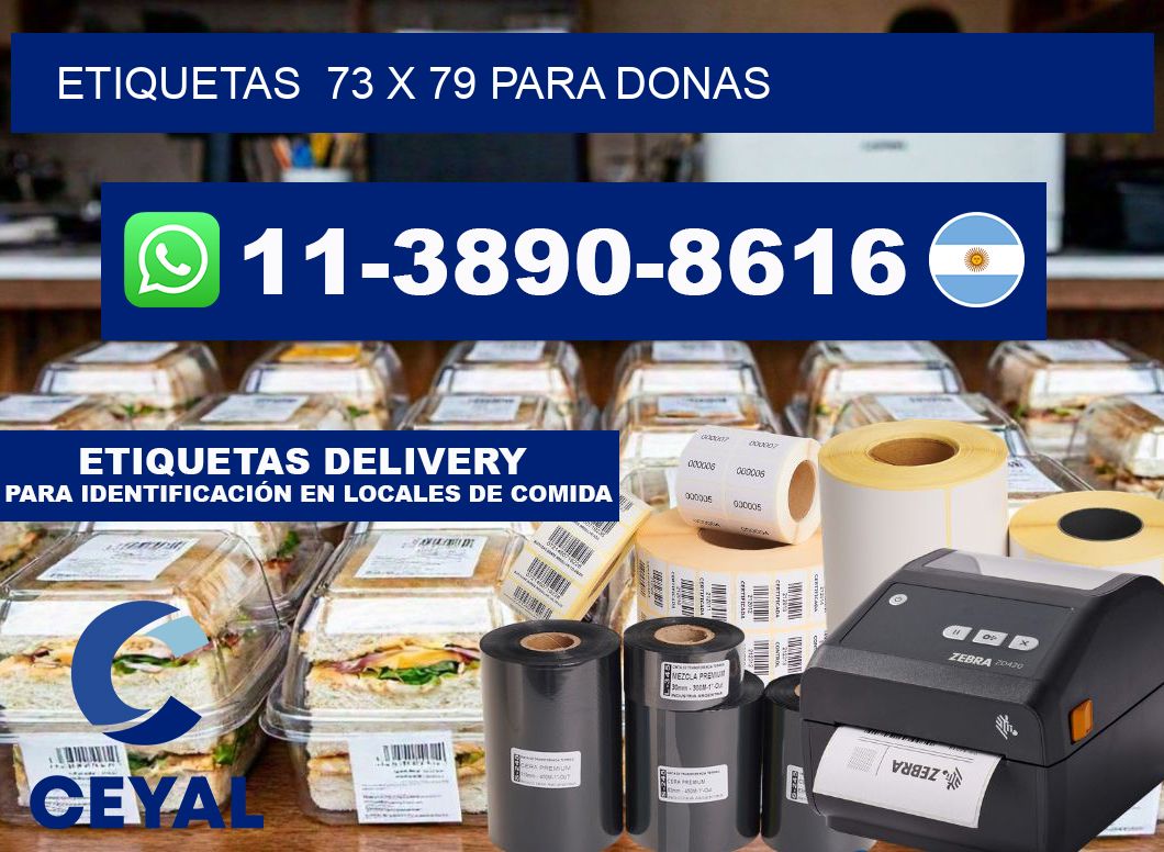 etiquetas  73 x 79 para Donas