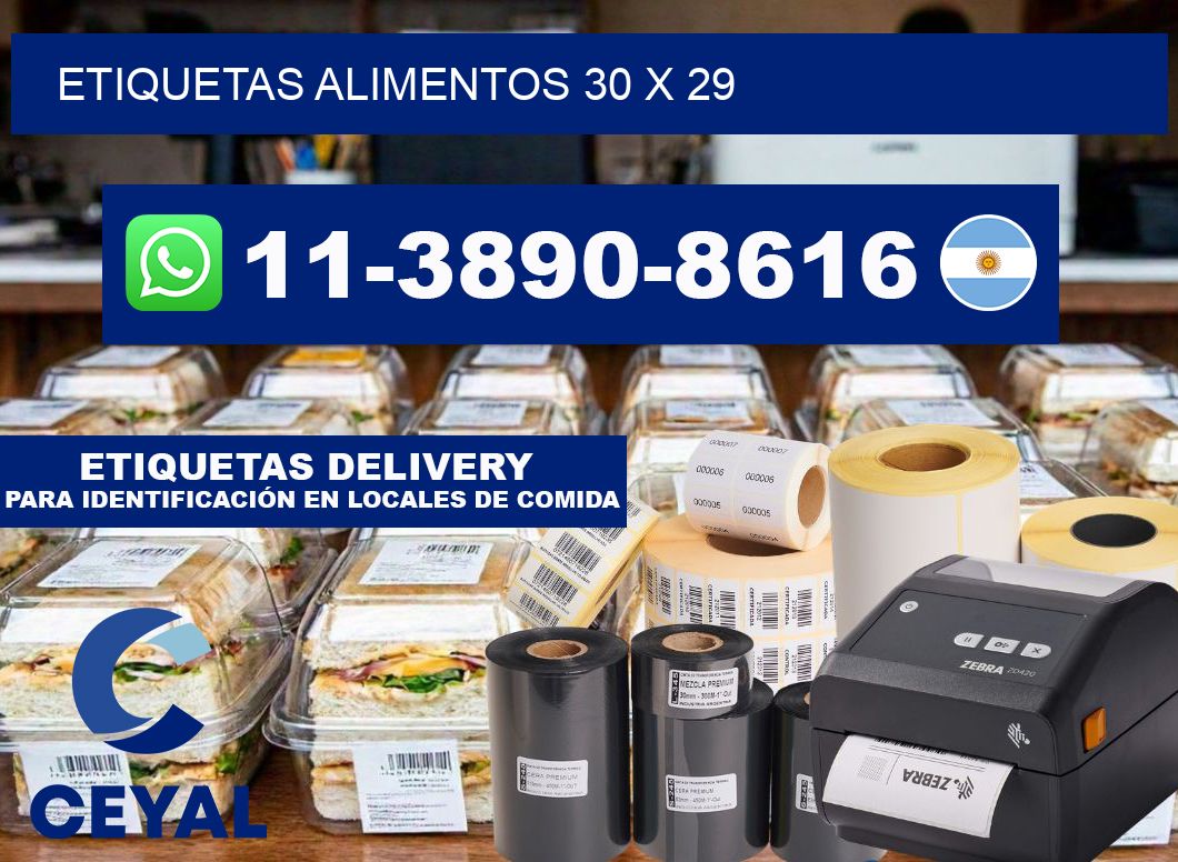 etiquetas alimentos 30 x 29