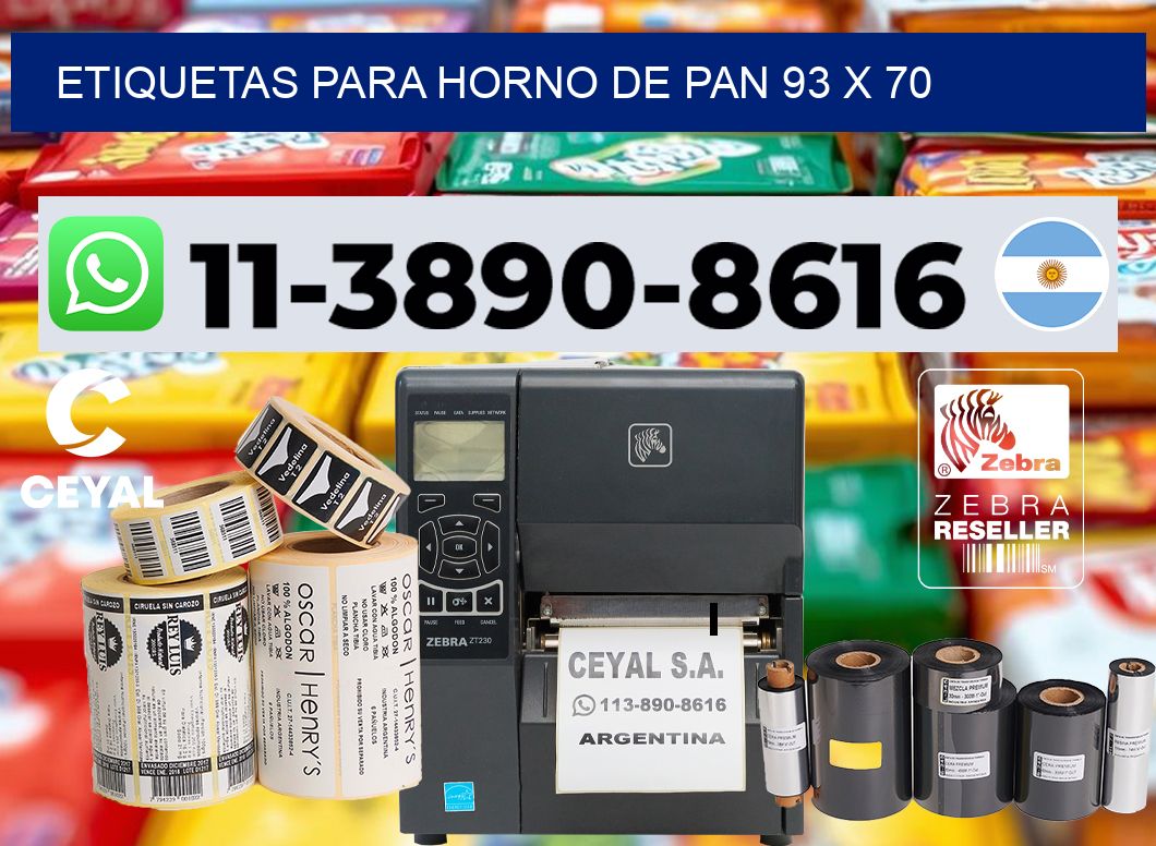 etiquetas para horno de pan 93 x 70