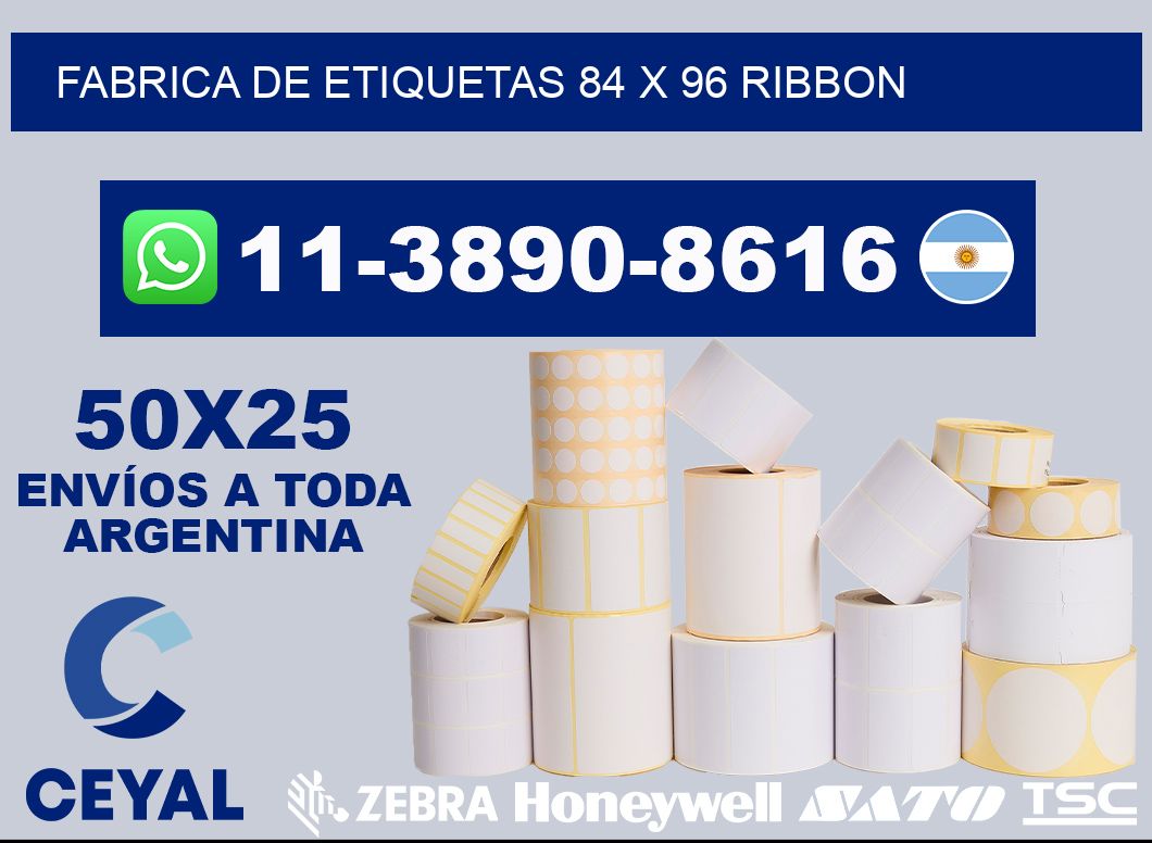 fabrica de etiquetas 84 x 96 ribbon