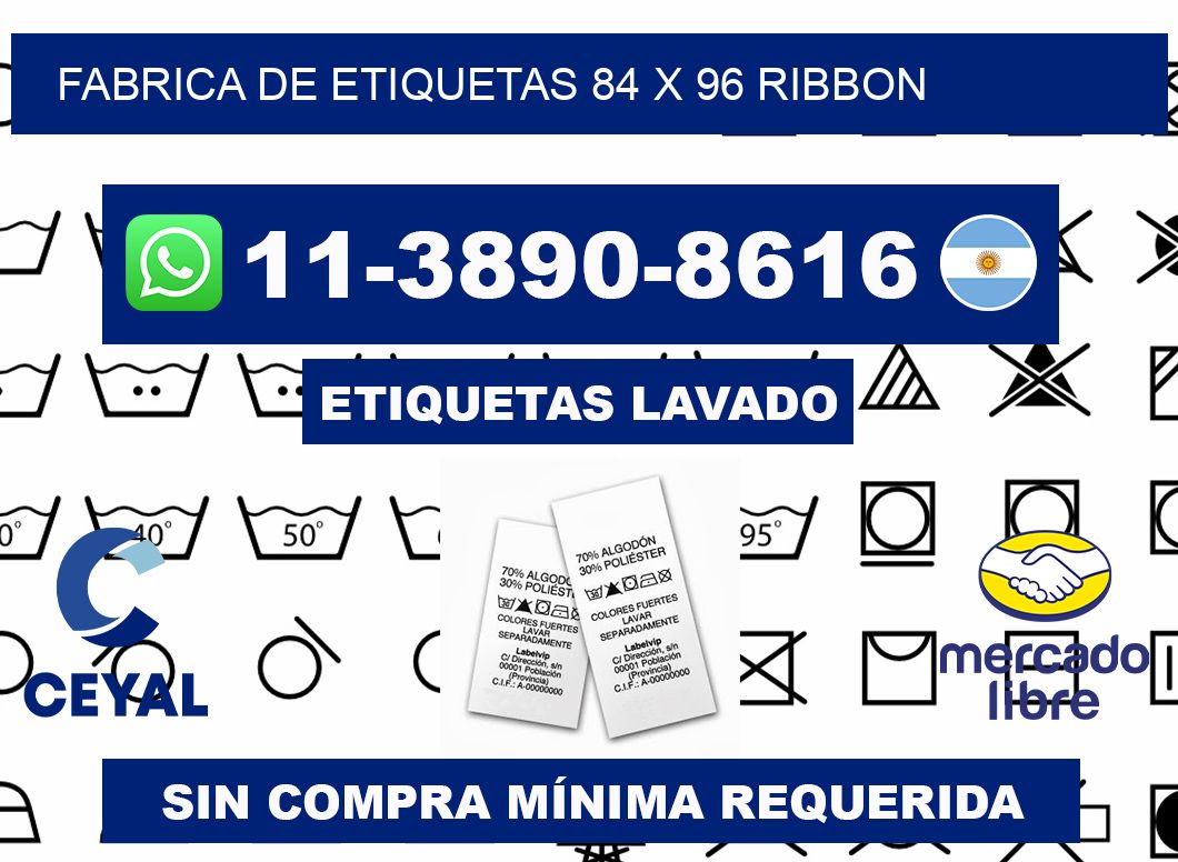 fabrica de etiquetas 84 x 96 ribbon