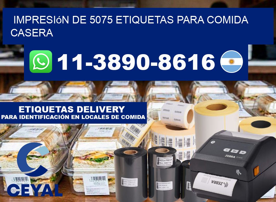 impresión de 5075 etiquetas para comida casera