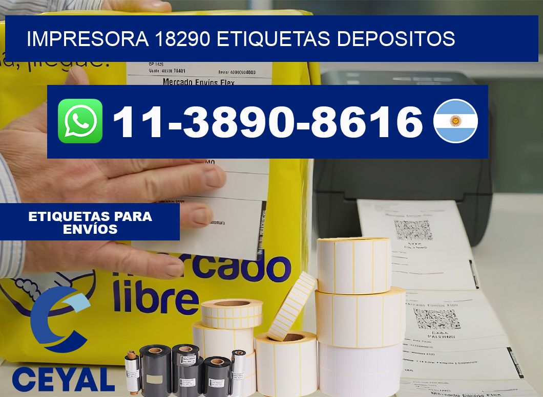 impresora 18290 etiquetas depositos