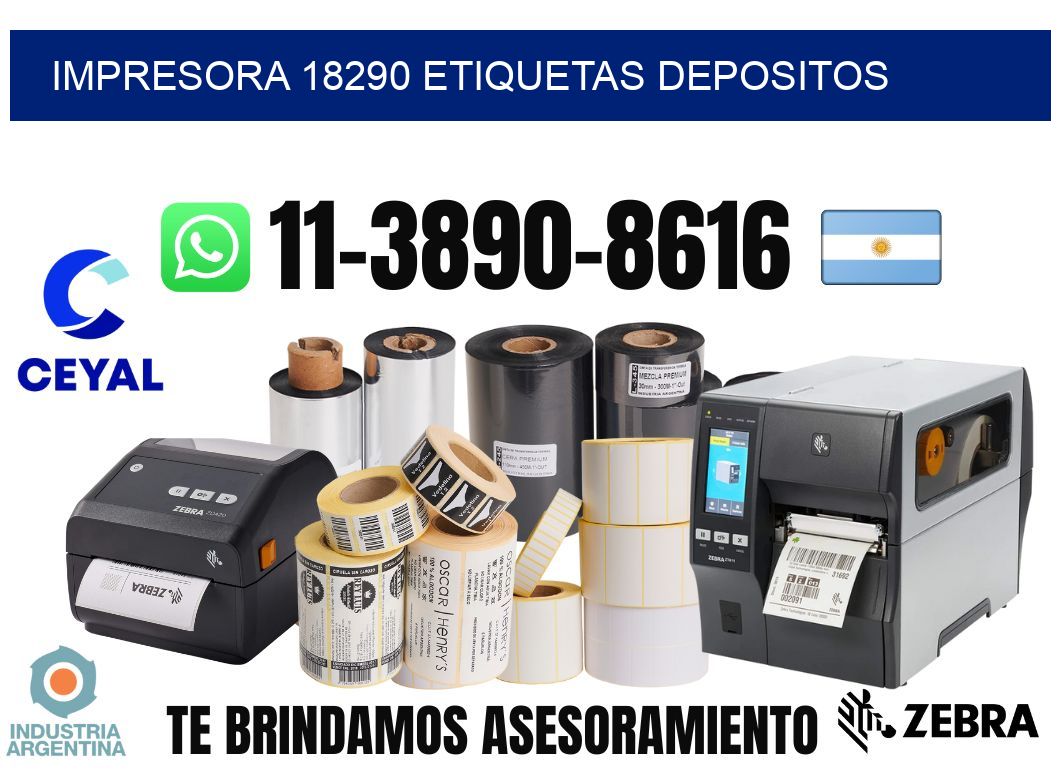 impresora 18290 etiquetas depositos