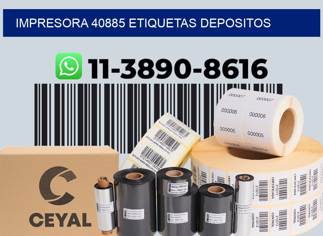 impresora 40885 etiquetas depositos