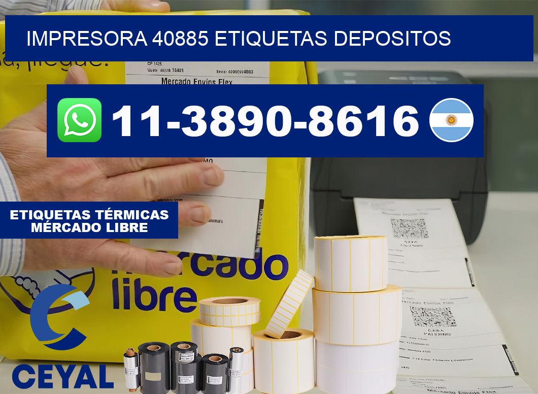 impresora 40885 etiquetas depositos