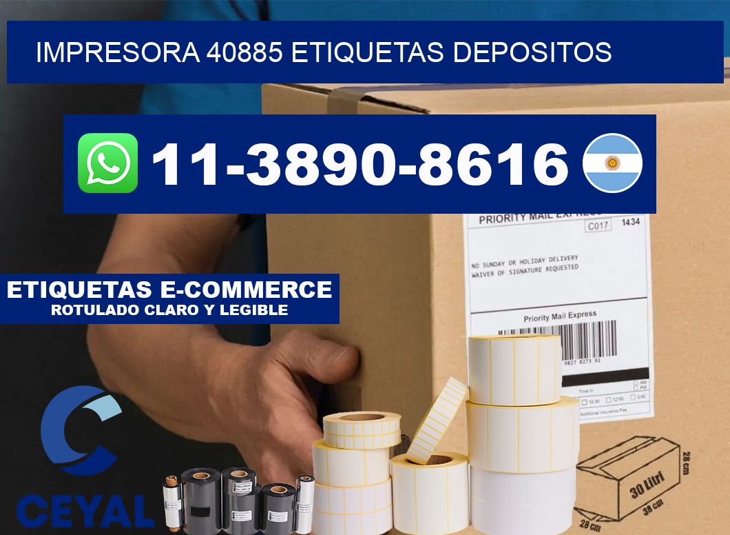 impresora 40885 etiquetas depositos