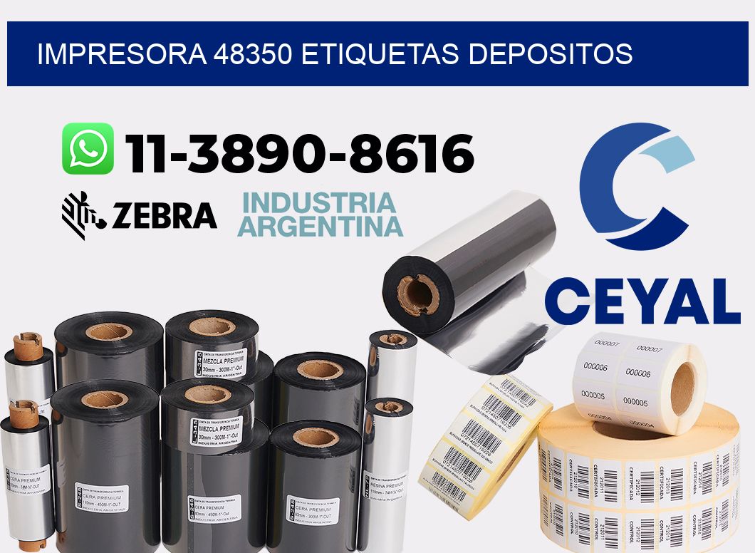impresora 48350 etiquetas depositos