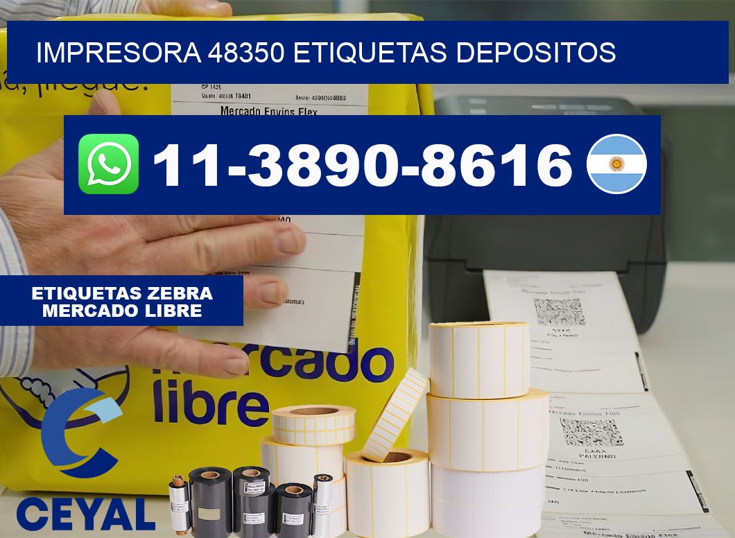 impresora 48350 etiquetas depositos
