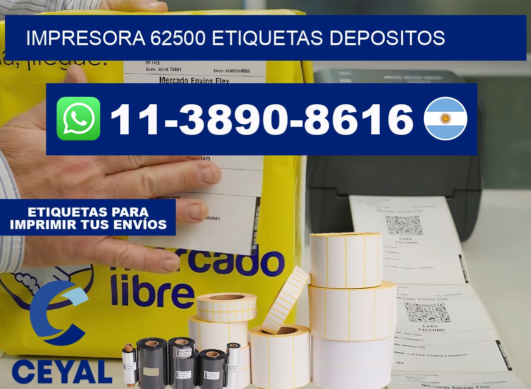 impresora 62500 etiquetas depositos