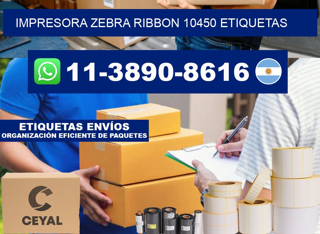 impresora zebra ribbon 10450 etiquetas