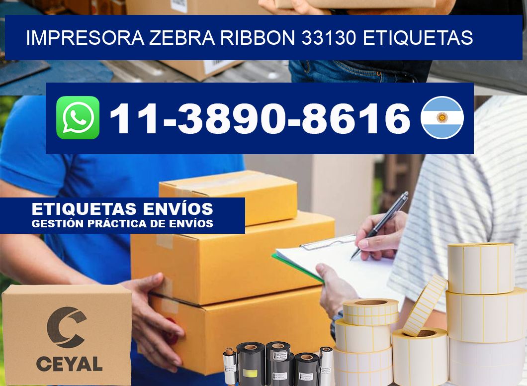 impresora zebra ribbon 33130 etiquetas