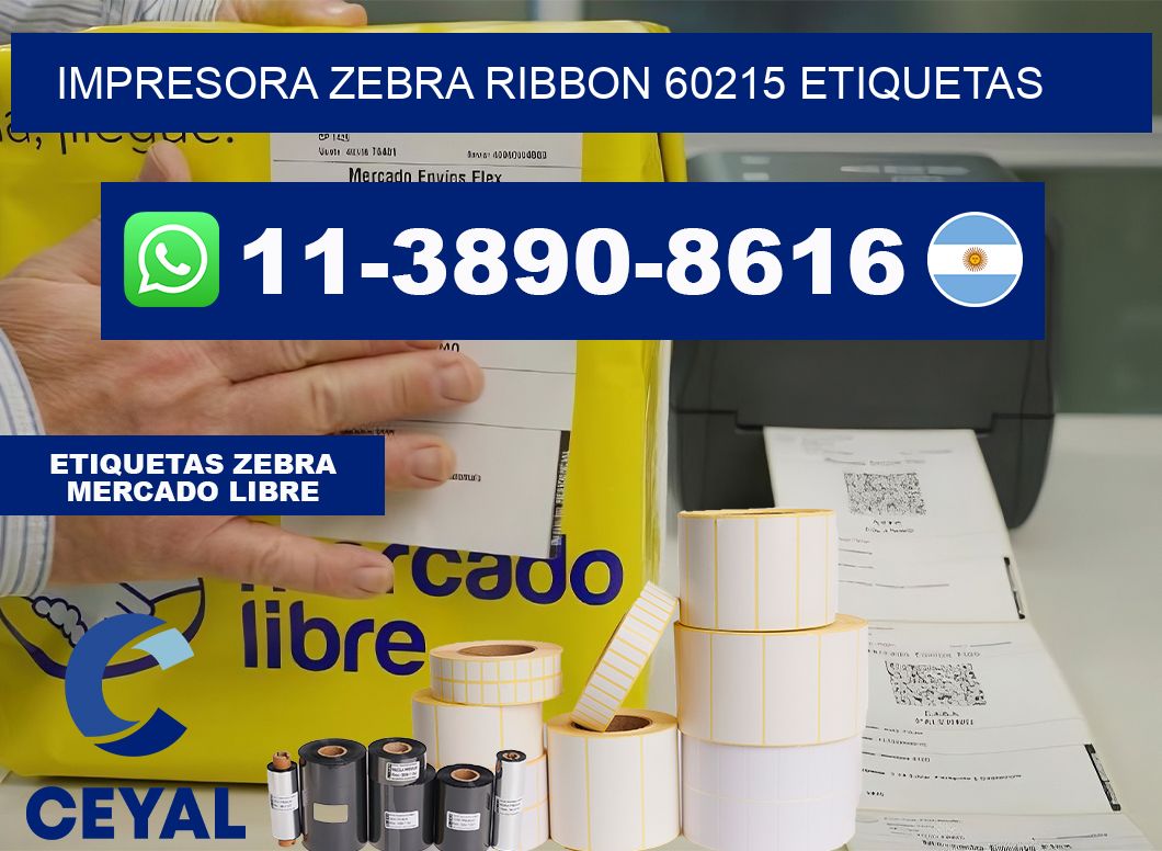 impresora zebra ribbon 60215 etiquetas