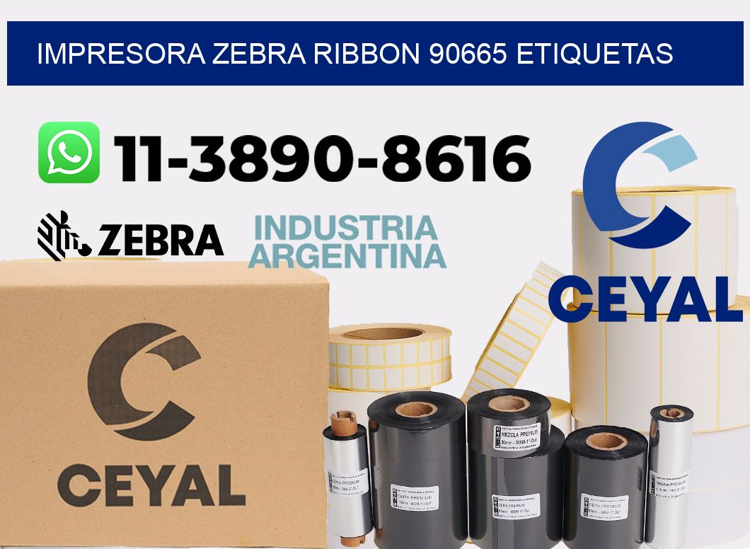 impresora zebra ribbon 90665 etiquetas