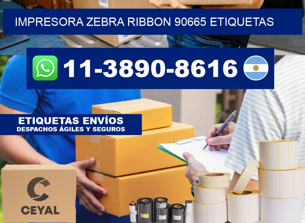 impresora zebra ribbon 90665 etiquetas