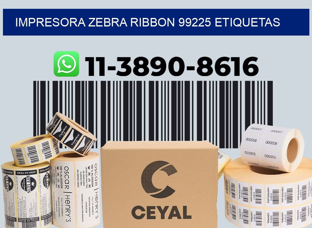 impresora zebra ribbon 99225 etiquetas