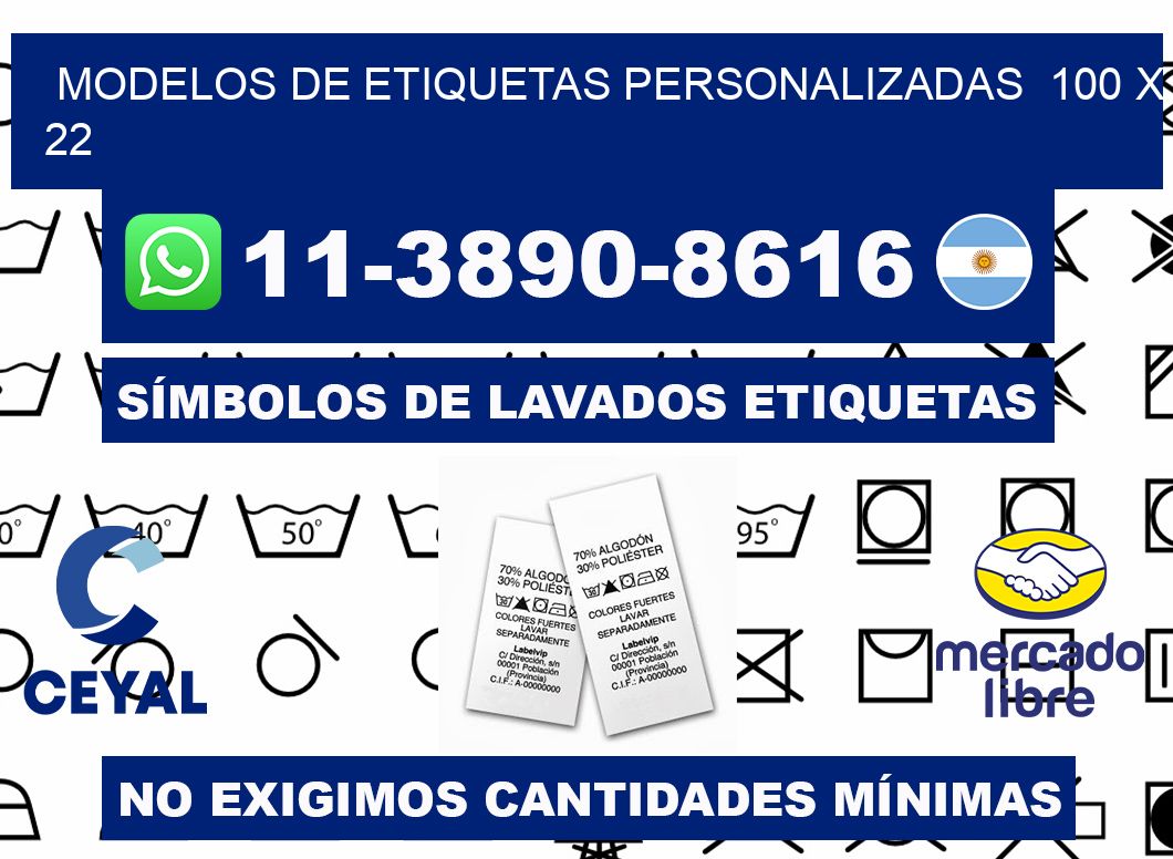modelos de etiquetas personalizadas 100 x 22