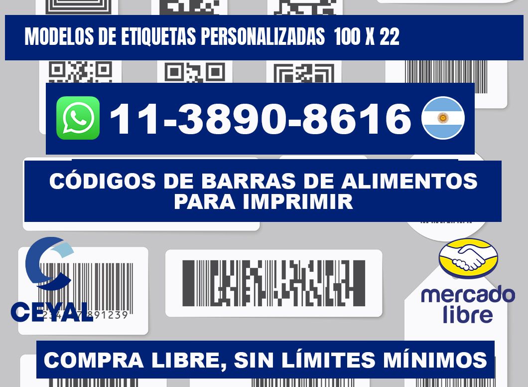 modelos de etiquetas personalizadas 100 x 22