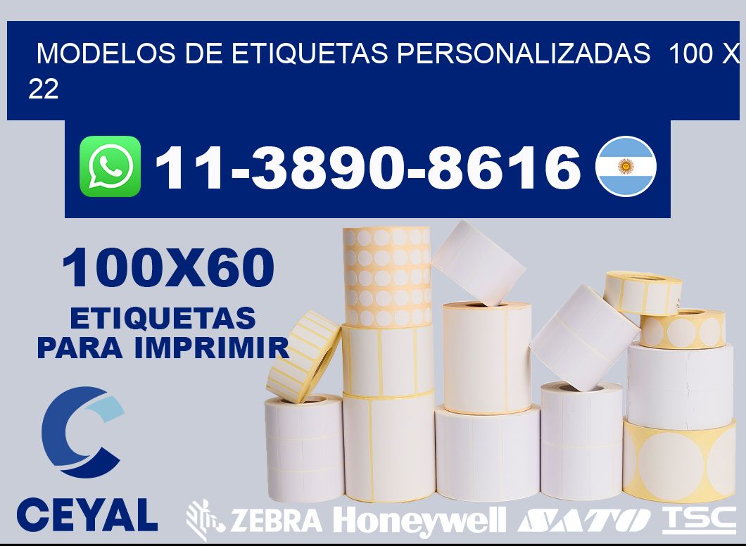 modelos de etiquetas personalizadas 100 x 22