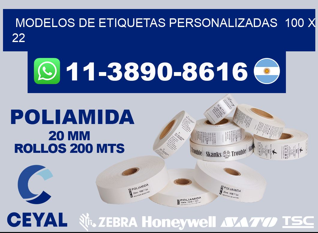 modelos de etiquetas personalizadas 100 x 22
