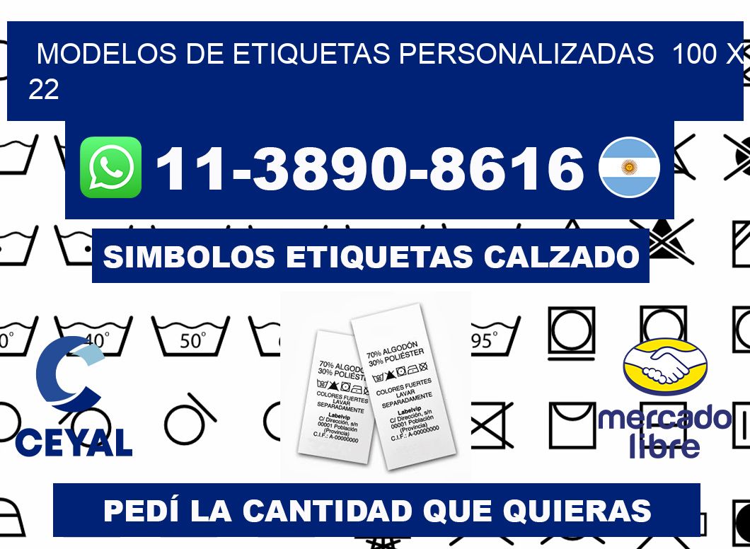 modelos de etiquetas personalizadas 100 x 22