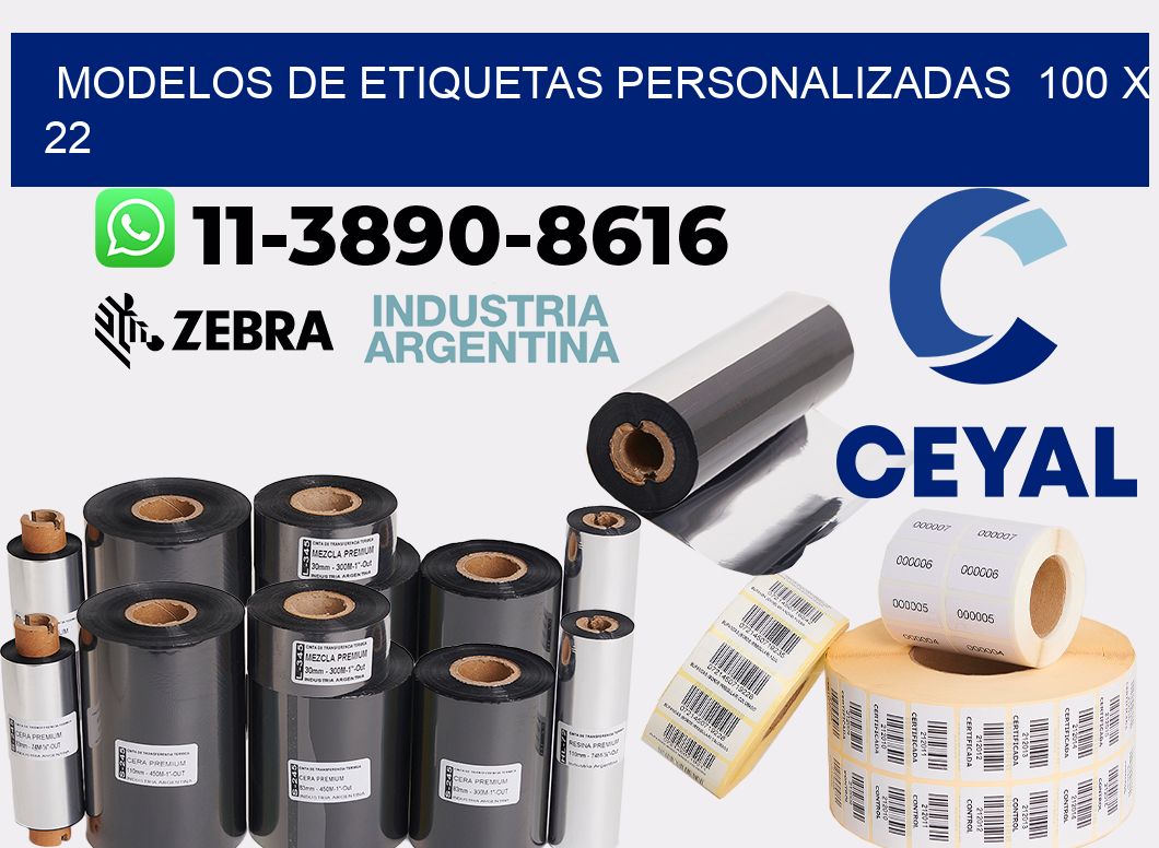 modelos de etiquetas personalizadas 100 x 22
