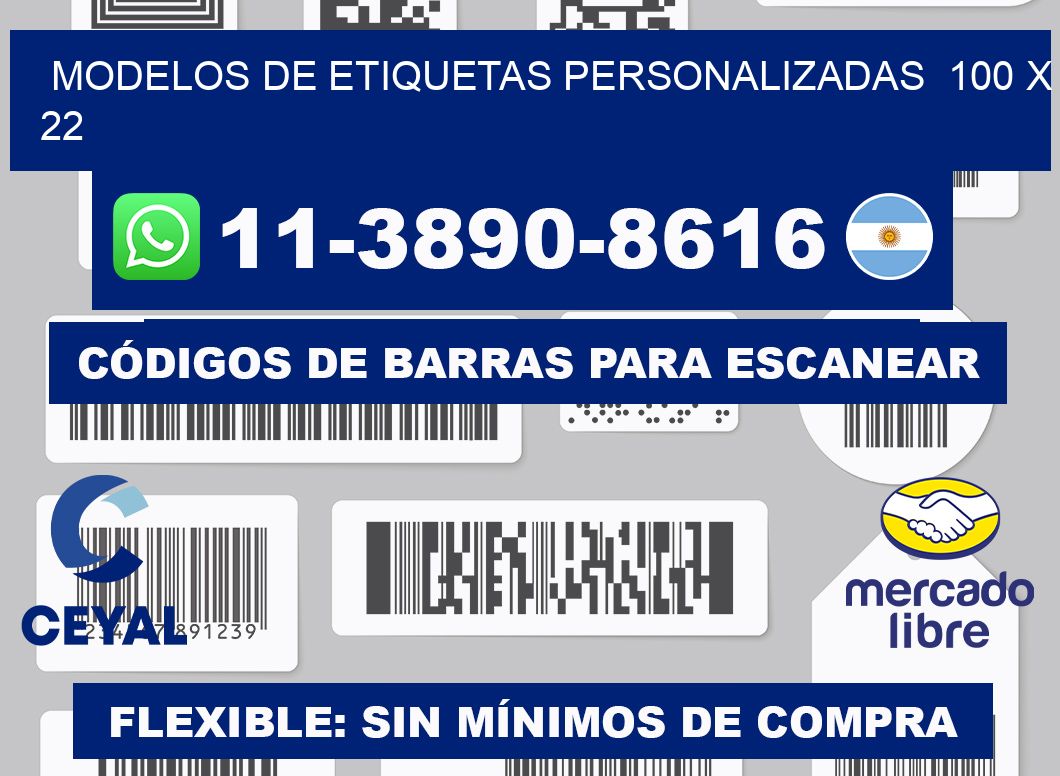 modelos de etiquetas personalizadas 100 x 22