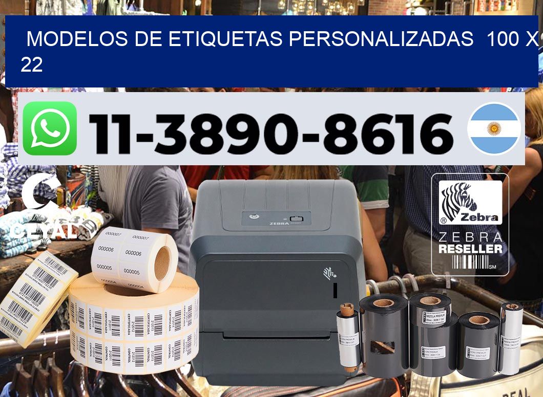 modelos de etiquetas personalizadas  100 x 22