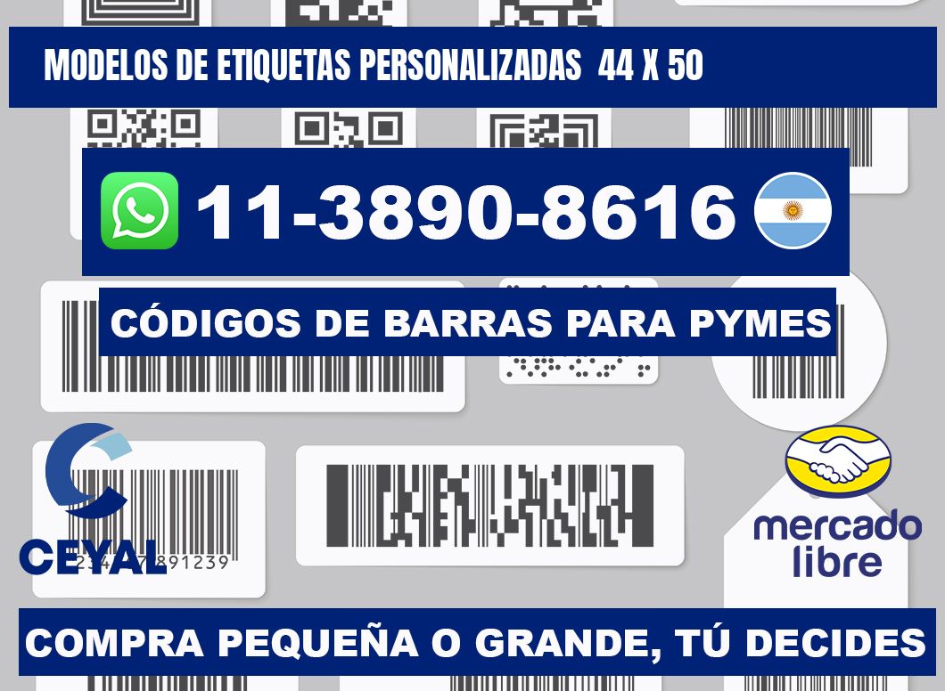 modelos de etiquetas personalizadas 44 x 50