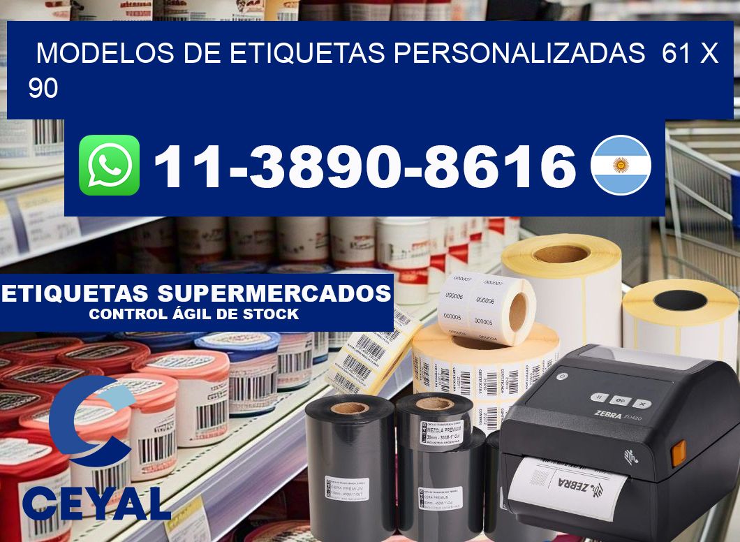 modelos de etiquetas personalizadas 61 x 90