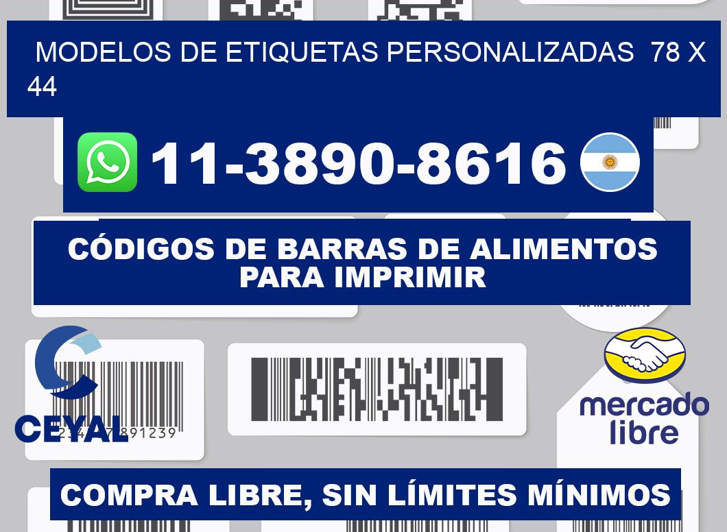 modelos de etiquetas personalizadas  78 x 44