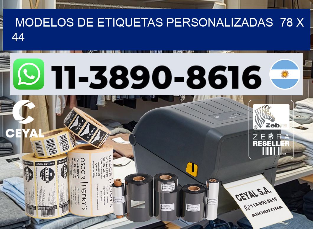 modelos de etiquetas personalizadas  78 x 44