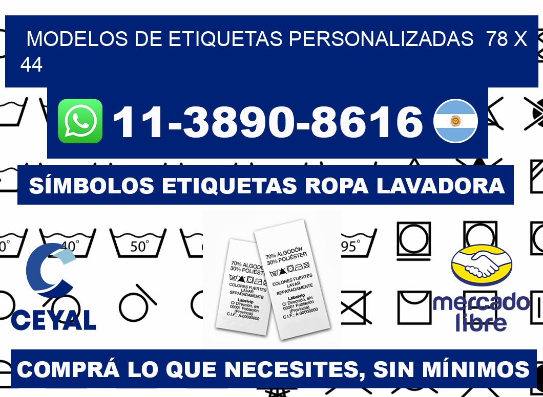 modelos de etiquetas personalizadas  78 x 44