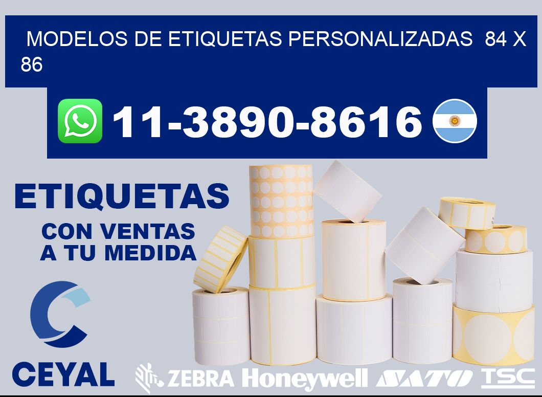 modelos de etiquetas personalizadas  84 x 86