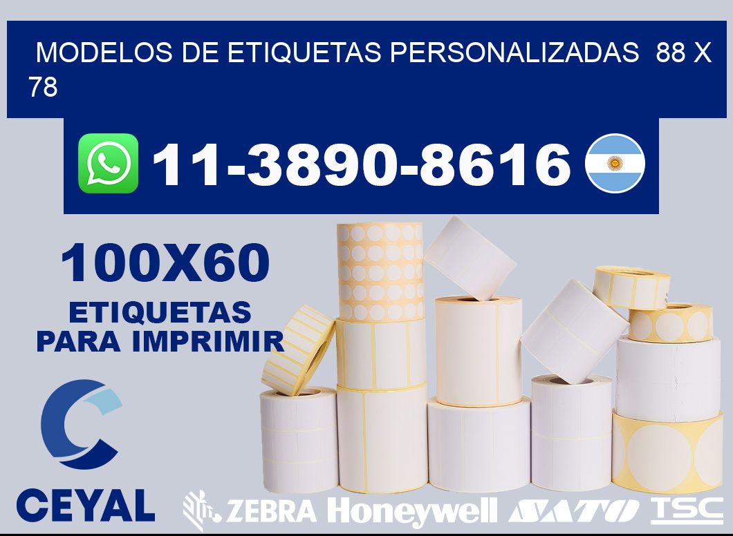 modelos de etiquetas personalizadas  88 x 78